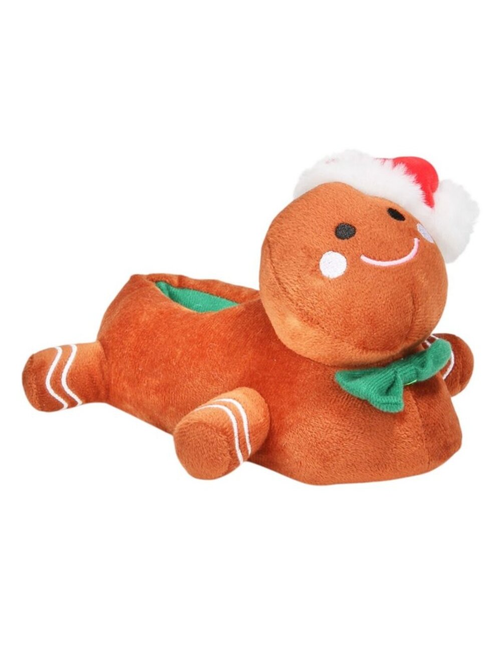 NWT Holiday Lane Slippers Holiday Christmas Gingerbread Brown S (11T-12T)